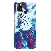 Чехол с принтом для Infinix Hot 10 Lite (AlphaPrint - Знак сердечка)