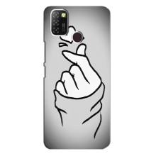 Чехол с принтом для Infinix Hot 10 Lite (AlphaPrint - Знак сердечка)