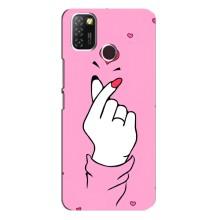 Чехол с принтом для Infinix Hot 10 Lite (AlphaPrint - Знак сердечка)