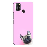 Бампер для Infinix Hot 10 Lite с картинкой "Песики" – Собака на розовом