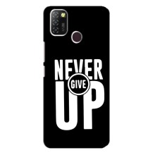 Силиконовый Чехол на Infinix Hot 10 Lite с картинкой Nike (Never Give UP)