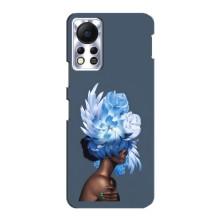 Чехлы (ART) Цветы на Infinix Hot 11s (VPrint) (Квіти на голові)