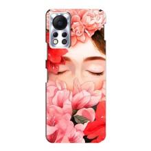 Чехлы (ART) Цветы на Infinix Hot 11s (VPrint) (Очі в квітах)