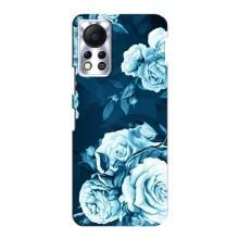 Чехлы (ART) Цветы на Infinix Hot 11s (VPrint) (Блактині бутони)