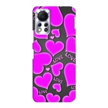 Чехлы для любимой на Інфінікс Гост 11с (VPrint) (Pink hearts)