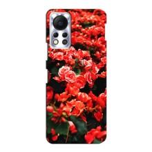 Чохли з квітами для Infinix Hot 11s (VPrint) (Квіти червоні)