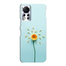 Чохли з квітами для Infinix Hot 11s (VPrint) (Жовта квітка)