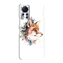 Чохли з картинкою Лисичка для Infinix Hot 11s (VPrint) (Лиса в квітах)