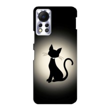 Чохол з принтом для Infinix Hot 11s (AlphaPrint) Модні коти (Силует котика)