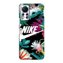 Силиконовый Чехол на Infinix Hot 11s с картинкой Nike – Цветочный Nike