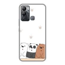 Чехлы с изображением разных животных для Infinix Hot 12 Play (Удивленные медвеженки)