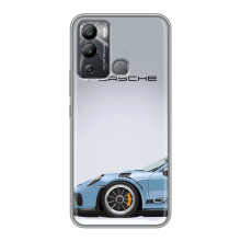 Чехол с авто Порше для Infinix Hot 12 Play – Голубой Порше