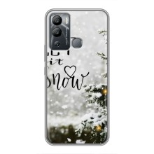 Новогодние, Праздничные Чехлы для Infinix Hot 12 Play - 2024 год (Let it snow)