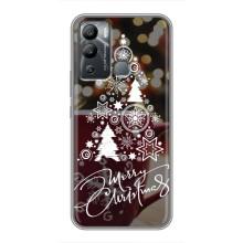 Рождественские Чехлы для Infinix Hot 12 Play (VPrint) (Елочка узорная)