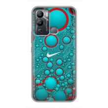 Силиконовый Чехол на Infinix Hot 12 Play с картинкой Nike (Найк зеленый)