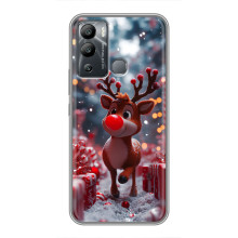Яскравий чохол для Infinix Hot 12 Play з Зимові Оленята – Олень серед подарунків