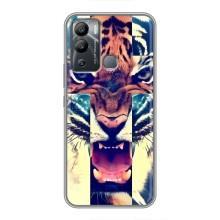 Чехлы с изображением разных животных для Infinix Hot 12i (Яркий Тигр)