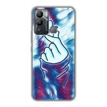 Чехол с принтом для Infinix Hot 12i (AlphaPrint - Знак сердечка)