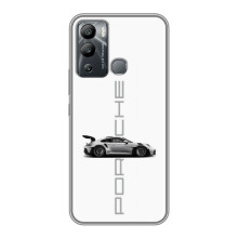 Чохол з авто Порше для Infinix Hot 12i – білий порше