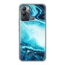 Мраморный чехол на Infinix Hot 12i (VPrint) (Голубой мрамор)