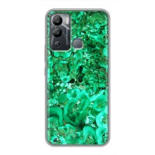 Мраморный чехол на Infinix Hot 12i (VPrint) (Салатный Мрамор)