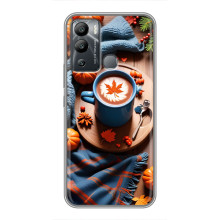 Чохол з унікальним дизайном 'Осінь з кавою' для Infinix Hot 12i – Кава і гарбузики