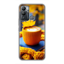 Чохол з унікальним дизайном 'Осінь з кавою' для Infinix Hot 12i – Кава з жовтим