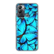 Силиконовый бампер с картинкой животных для Infinix Hot 12i (Крылья бабочек)