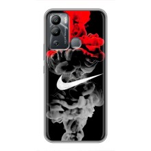 Силиконовый Чехол на Infinix Hot 12i с картинкой Nike (Nike дым)