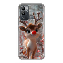 Яскравий чохол для Infinix Hot 12i з Зимові Оленята