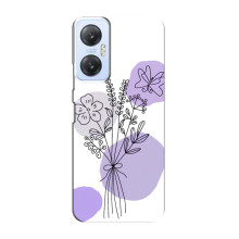 Силконовий чохол з принтом в квітах на Infinix Hot 20 (5G) – Фіолетовий букет