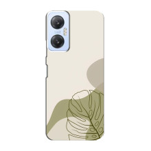 Силконовий чохол з принтом в квітах на Infinix Hot 20 (5G) – Монстера зелена