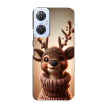 Яскравий чохол для Infinix Hot 20 (5G) з Зимові Оленята – Олень в светрі