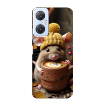 Печатный чехол «Зверята с кофе» для Infinix Hot 20 (5G) – Медведь с кофе