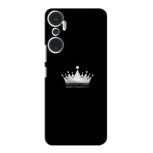 Чехол (Корона на чёрном фоне) для Инфиникс Хот 20 (4G) – Белая корона
