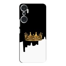 Чехол (Корона на чёрном фоне) для Инфиникс Хот 20 (4G) – Золотая корона