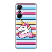 Чехол для Инфиникс Хот 20 - (Единорожки - Новинки) (AlphaPrint) (Unicorn)