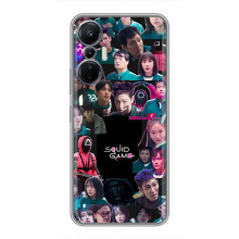 Чехол Гра в кальмара для Infinix Hot 20 (4G) – Коллаж игры кальмара