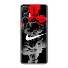 Силиконовый Чехол на Infinix Hot 20 (4G) с картинкой Nike (Nike дым)