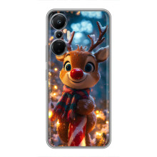 Яскравий чохол для Infinix Hot 20 (4G) з Зимові Оленята – Олень з шарфом