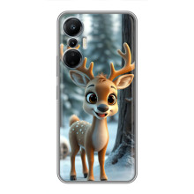 Яскравий чохол для Infinix Hot 20 (4G) з Зимові Оленята – Оленятко в лісі