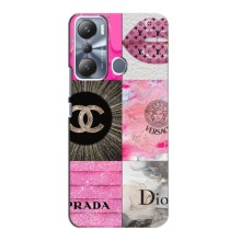 Чехол (Dior, Prada, YSL, Chanel) для Infinix Hot 20i (X665E) (Модница)