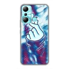 Чехол с принтом для Infinix Hot 20i (X665E) (AlphaPrint - Знак сердечка) – Радужное сердце