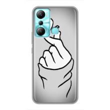 Чехол с принтом для Infinix Hot 20i (X665E) (AlphaPrint - Знак сердечка) – Значок Love