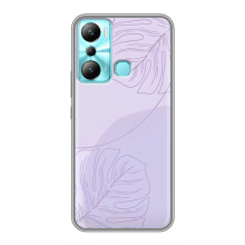 Чехол цветочный дизайн для Infinix Hot 20i (X665E) – Монстера фиолетовая