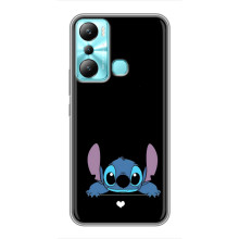 Чехол с принтом Стич на Infinix Hot 20i (X665E) (Стич на черном)