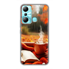 Чехол с уникальным дизайном «Осень с кофе» для Infinix Hot 20i (X665E) – Кофе и дождь