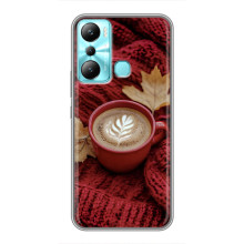 Чехол с уникальным дизайном «Осень с кофе» для Infinix Hot 20i (X665E) – Кофе на пледе