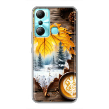 Чехол с уникальным дизайном «Осень с кофе» для Infinix Hot 20i (X665E) – Осенне-зимнее кофе