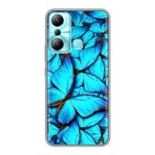 Силиконовый бампер с картинкой животных для Infinix Hot 20i (X665E) (Крылья бабочек)